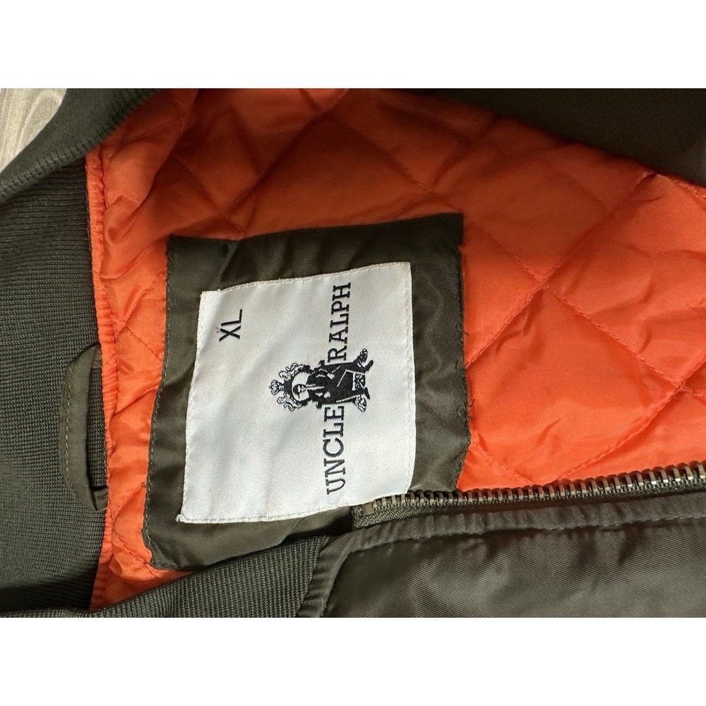 Uncle Ralph Green Military Bomber Jacket Size XL - Picture 3 of 13